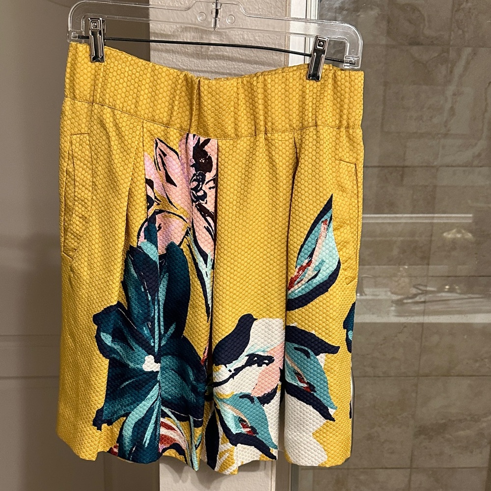 NWT Anthropologie Yellow Floral Women's Skirt
